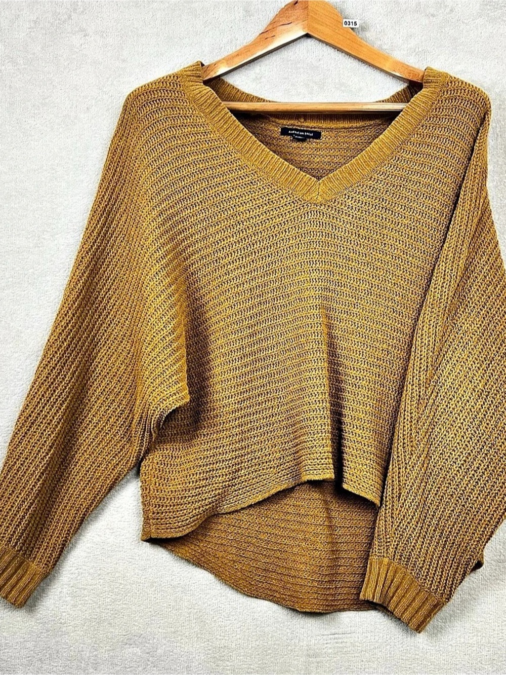 American Eagle V-Neck Sweater Brown XL Like New